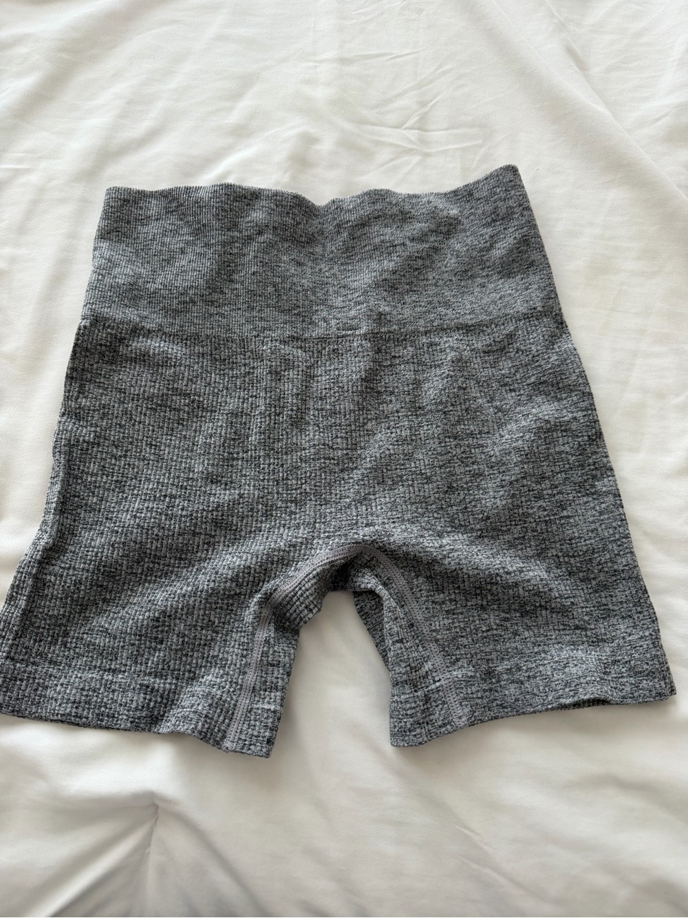 Colsie Heathered Gray High-Rise Seamless Bike Shorts